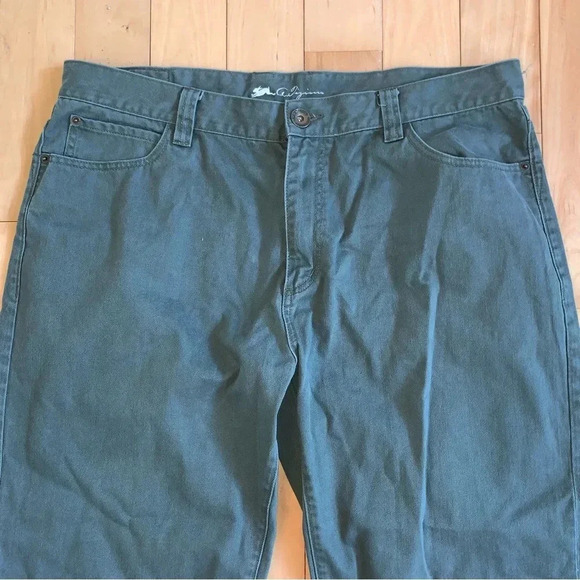 A. Tiziano 42 X 33 Denim Jeans Pants GREEN Wash Urban Wide Leg Streetwear - Picture 8 of 11